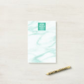 Beruflicher eleganter türkisfarbener Alabaster-Mar Post-it Klebezettel (Auf Schreibtisch)