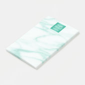 Beruflicher eleganter türkisfarbener Alabaster-Mar Post-it Klebezettel (angewinkelt)