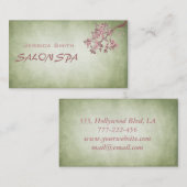 Beruflicher eleganter Vintager Kirschbaum Visitenkarte (Vorne/Hinten)