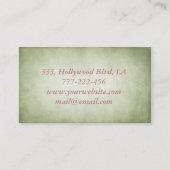 Beruflicher eleganter Vintager Kirschbaum Visitenkarte (Rückseite)