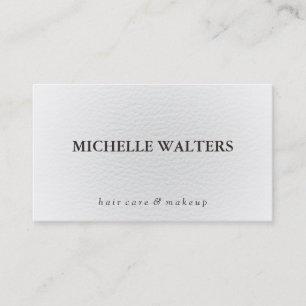 Beruflicher, eleganter weißer Lederklassiker Visitenkarte