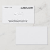 Beruflicher eleganter weißer Luxus Visitenkarte (Vorne/Hinten)