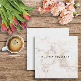 Beruflicher, eleganter weißer Marmor Quadratische Visitenkarte