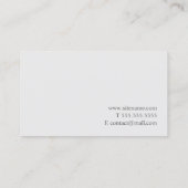 Beruflicher eleganter weißer Marmor Visitenkarte (Rückseite)