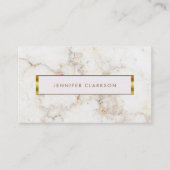 Beruflicher, eleganter weißer Marmor Visitenkarte (Vorderseite)