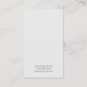 Beruflicher, eleganter weißer Marmor Visitenkarte (Rückseite)