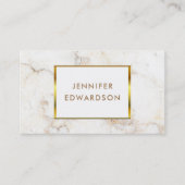 Beruflicher, eleganter weißer Marmor Visitenkarte (Vorderseite)