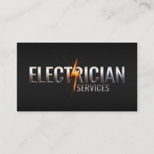 Beruflicher Elektrischer Unternehmer - Elektriker Visitenkarte (Vorderseite)