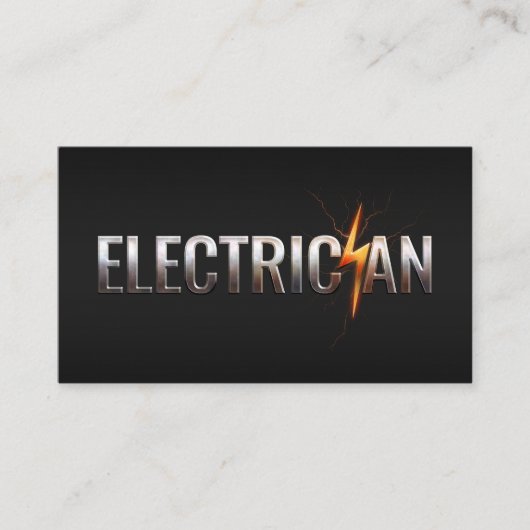 Beruflicher Elektrischer Unternehmer - Elektriker Visitenkarte (Vorderseite)