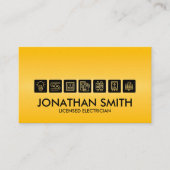 Beruflicher Elektrischer Unternehmer - Elektriker Visitenkarte (Vorderseite)