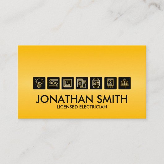Beruflicher Elektrischer Unternehmer - Elektriker Visitenkarte (Vorderseite)