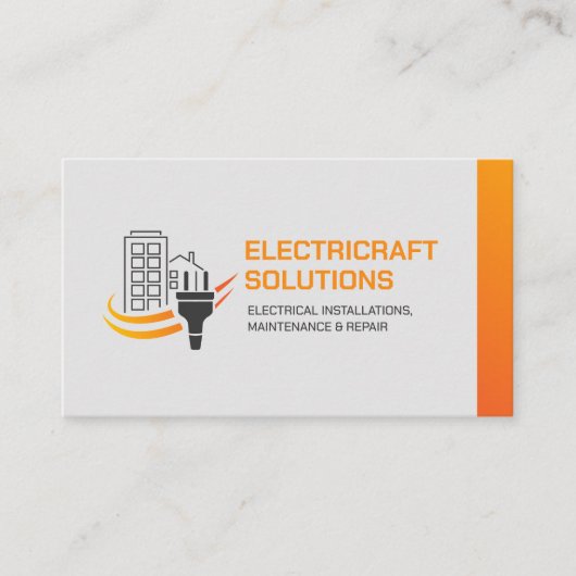Beruflicher Elektrischer Unternehmer - Elektriker Visitenkarte (Vorderseite)