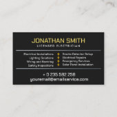 Beruflicher Elektrischer Unternehmer - Elektriker Visitenkarte (Rückseite)