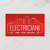 Beruflicher Elektrischer Unternehmer - Elektriker Visitenkarte (Vorderseite)