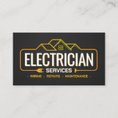 Beruflicher Elektrischer Unternehmer - Elektriker Visitenkarte (Vorderseite)