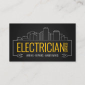 Beruflicher Elektrischer Unternehmer - Elektriker Visitenkarte (Vorderseite)