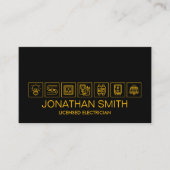 Beruflicher Elektrischer Unternehmer - Elektriker Visitenkarte (Vorderseite)