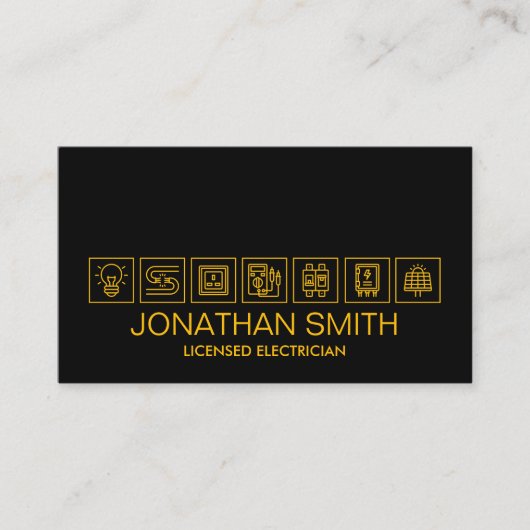 Beruflicher Elektrischer Unternehmer - Elektriker Visitenkarte (Vorderseite)
