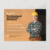 Beruflicher Elektrizitätsdienst Direkt-Mail Postkarte (Vorderseite)