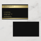 Beruflicher Entwurfs-modernes elegantes schwarzes Visitenkarte (Vorne/Hinten)