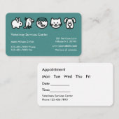 Beruflicher Entwurfs-tierärztliche Visitenkarte (Vorne/Hinten)