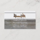 Beruflicher Erbauer-Tischler bearbeitet Visitenkarte (Rückseite)