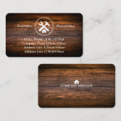 Beruflicher Erbauer-Tischler bearbeitet Visitenkarte (Vorne/Hinten)