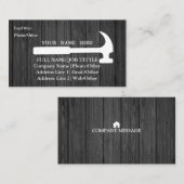 Beruflicher Erbauer-Tischler bearbeitet Visitenkarte (Vorne/Hinten)