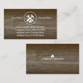 Beruflicher Erbauer-Tischler bearbeitet Visitenkarte (Vorne/Hinten)