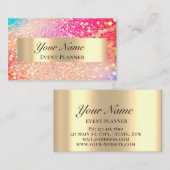 BERUFLICHER EREIGNISPLANER MAKEUP ARTIST GOLD TERMINKARTE (Vorne/Hinten)