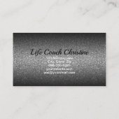 Beruflicher Event-Planer Black Ombre Glitzer Visitenkarte (Rückseite)