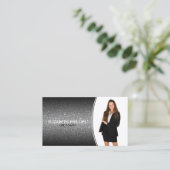 Beruflicher Event-Planer Black Ombre Glitzer Visitenkarte (Stehend Vorderseite)