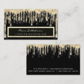 Beruflicher Eventplaner Eyelash Sepia Gold Tropfen Visitenkarte (Vorne/Hinten)