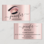 Beruflicher Eyelash MUA Makeup Artist Brows Pinky Visitenkarte (Vorne/Hinten)