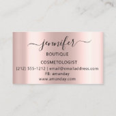 Beruflicher Eyelash MUA Makeup Artist Brows Pinky Visitenkarte (Rückseite)