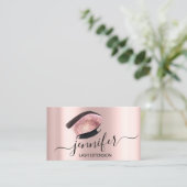 Beruflicher Eyelash MUA Makeup Artist Brows Pinky Visitenkarte (Stehend Vorderseite)