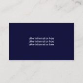 Beruflicher Fang Guide Service Navy Blue Visitenkarte (Rückseite)