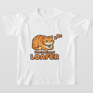Beruflicher Faulenzer Lustige schlafende Katze T-Shirt