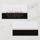 BERUFLICHER, feiner Job, schlichtes schwarzes Rosa Visitenkarte (Vorne/Hinten)