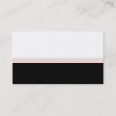 BERUFLICHER, feiner Job, schlichtes schwarzes Rosa Visitenkarte (Rückseite)