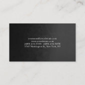 Beruflicher, feiner Text Grau Pink Stilvoll Visitenkarte (Rückseite)