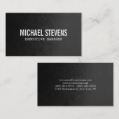 Beruflicher, feiner Text Grau Schwarz Stilvoll Visitenkarte (Vorne/Hinten)