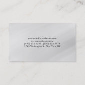 Beruflicher, feiner Text grau Stilvoll Visitenkarte (Rückseite)