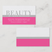 BERUFLICHER Fettdruck, graue Bonbons, rosa Visitenkarte (Vorne/Hinten)