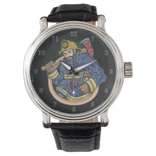 Beruflicher Feuerwehrmann Armbanduhr
