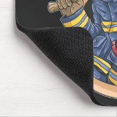 Beruflicher Feuerwehrmann Mousepad (Ecke)