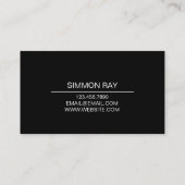 Beruflicher Filmemacher, Director Business Card Visitenkarte (Rückseite)