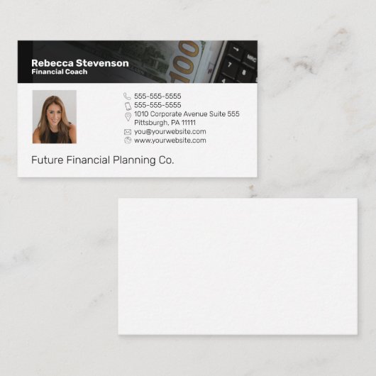 Beruflicher Finanzcoach Visitenkarte (Vorne/Hinten)