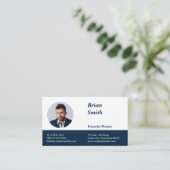 Beruflicher Finanzplaner Blue Business Card Treuekarte (Stehend Vorderseite)