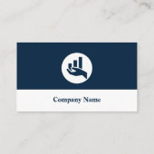 Beruflicher Finanzplaner Blue Business Card Treuekarte (Rückseite)